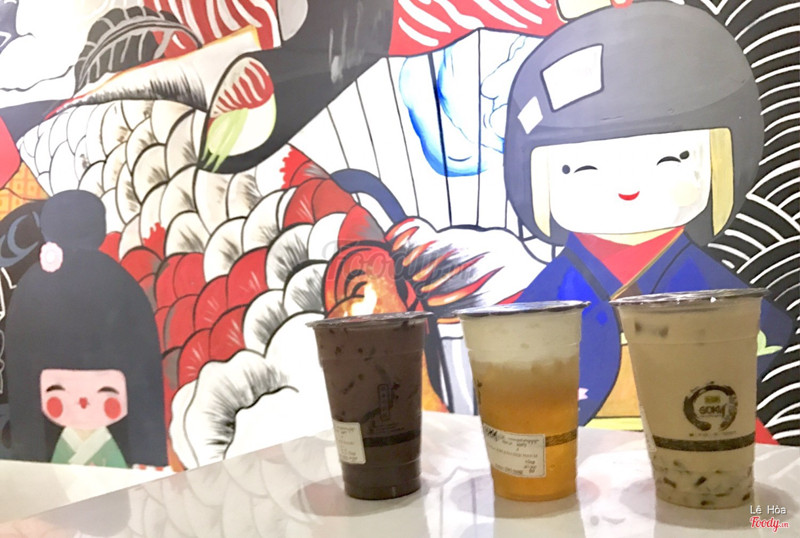 Trà sữa Hokkaido, Trà hoa anh đào kem mặn, Socola Aomori