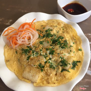 Fried rice flour cake with egg