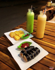 tra thai, gimbap , sua chien