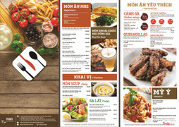 Menu đồ ăn