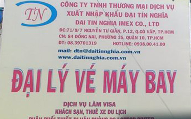 Đại Lý Vé Máy Bay Đại Tín Nghĩa