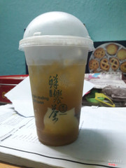 trà xanh phô mai sủi bọt