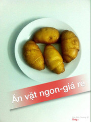 Bánh bao chiên chấm sữa
