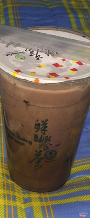 Trà sữa chocolate trân châu + pudding trứng