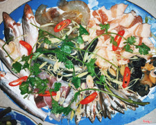 Cá linh, cá da trơn, tép, cá kèo, thịt ba chỉ