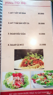 New menu 