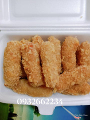 Nem chua chưa chiên :80k/ hộp 20c , đây là thành quả khi chiên lên