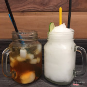 Iced lychee tea . Iced lemonade