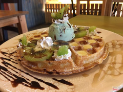 bánh waffle nướng