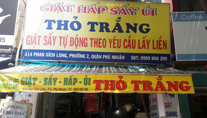 Giặt Hấp Sấy Ủi Thỏ Trắng - Phan Xích Long