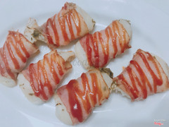 Bacon cuộn chẽm đút lò