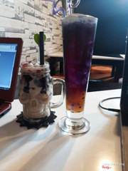 Trà sữa và trà hoa đậu biếc