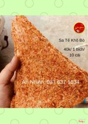 Bánh Tráng Sa tế Khô Bò 
40k/ 1 bịch/ 10 cái