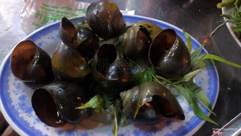 ốc bươu nướng tiêu xanh ngon