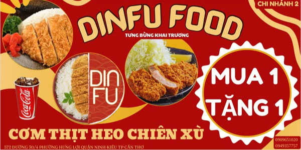 Cơm Thịt Heo Chiên Xù Tươi Ngon 100% - DINFU FOOD - Đường 30/4