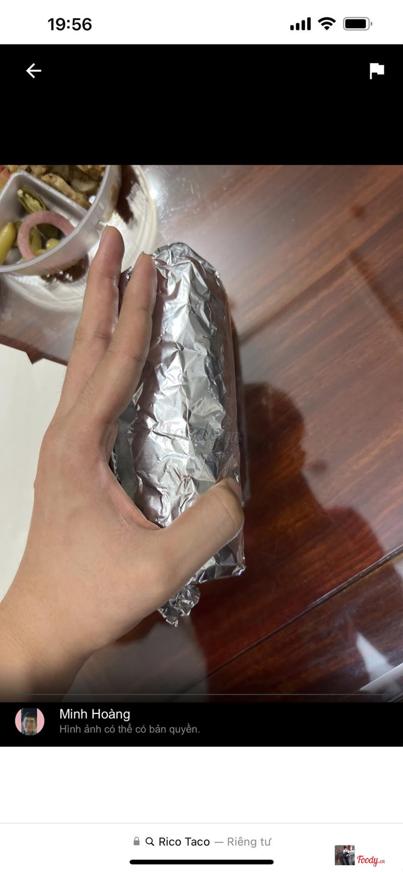 Bánh burrito quá bé giá lừa đảo trên trời