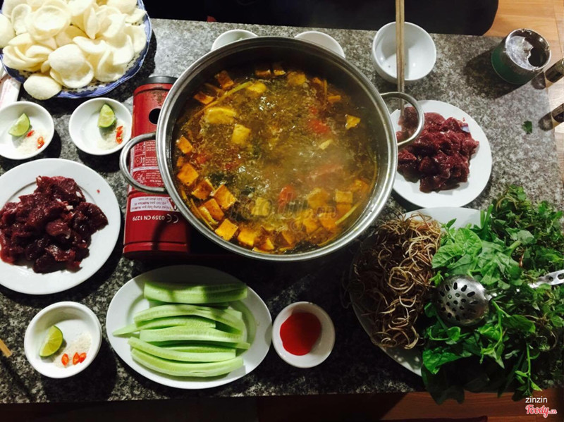 Lẩu riêu cua bắp Nghé sườn sụn