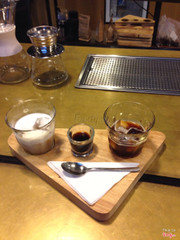 Set cafe Ý, hình như có espresso, iced americano, iced latte