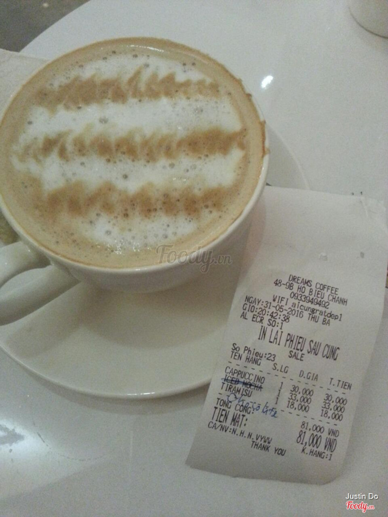 Ly cappu của mình, ly hot choco lên sau cũng đơn giản nên ko chụp