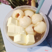 Trà vải + phô mai tươi