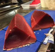 Yellow fin tuna sashimi on going