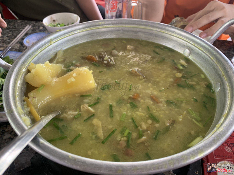 Cháo dựng bò đậu xanh - có khoai mì