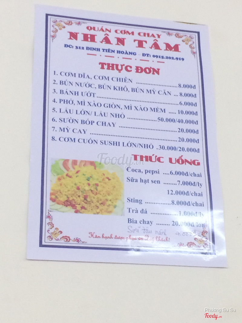 Menu siêu rẻ