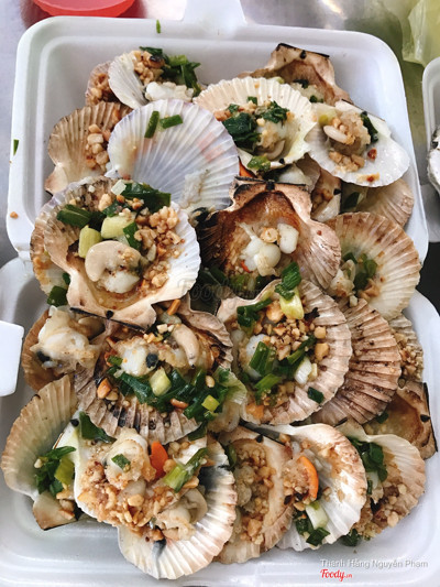 sò điệp nướng mỡ hành