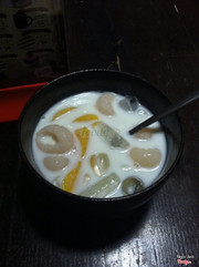 Sữa chua đào và vải