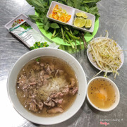 Phở tái bắp & hột gà