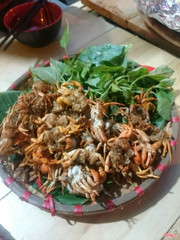 cua đồng rang muối