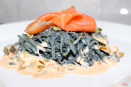 tagliatelles with smoked salmon