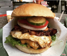 Bacon cheese and Egg Burger