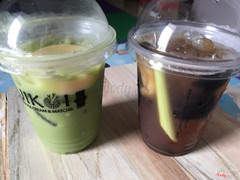 Matcha latte (46k) + Trà Vải (56k) @@ Bạn có sẵn sàng mua không?