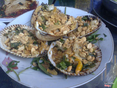 sò dương nướng mỡ hành dai giòn,nước mắm ăn kèm ngon.40k/con.
