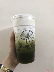 Đây là rau má nguyên chất + milk foam (hơi unhealthy 1 trút hihi)