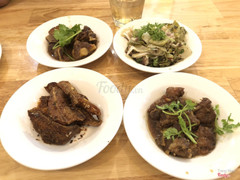 + phèo non xào cải chua + cá chiên