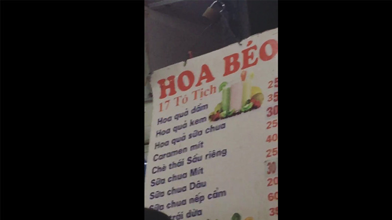 Hoa Quả Dầm Hoa Béo - Tô Tịch