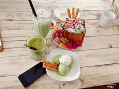 Toast Kem tươi with matcha ice cream ❤️