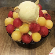 Bingsu mix dưa hấu dưa vàng