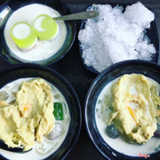 Chè thái sầu & flan cốt dừa