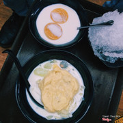 Chè sầu + Flan cốt dừa