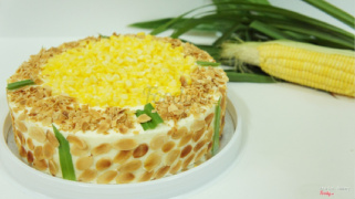 Bánh kem bắp lá dứa