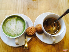 Matcha latte + Espresso milk