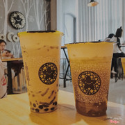 Trà sữa 3 anh em + machiato - Trà xanh cream cheese + trân châu sợi