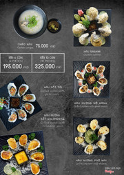 Oyster menu 