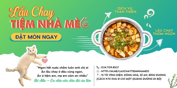 Lẩu Chay Tiệm Nhà Mèo - Lẩu Chay - Tô Vĩnh Diện