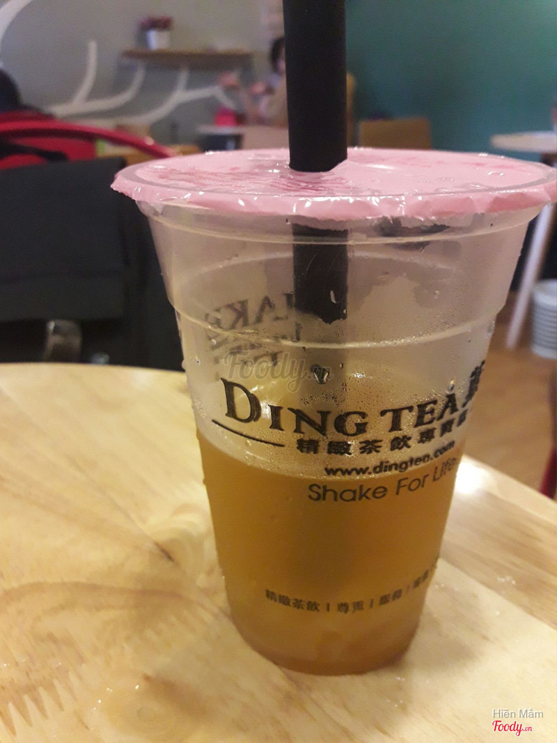 Trà xanh vị đào thêm thạch dừa