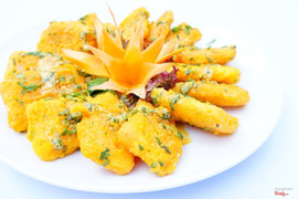 Bí đỏ chiên trứng mặn