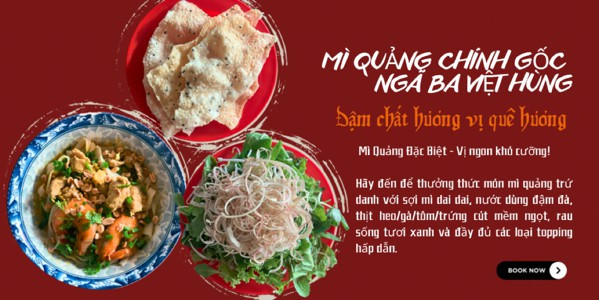 Mì Quảng Chính Gốc Ngã Ba Việt Hùng - Mì Quảng & Bún Gân Bò  - Lý Thường Kiệt